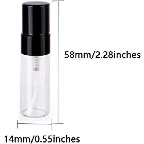 Botella de vidrio atomizador 3ml recargable dorada - 20pcs