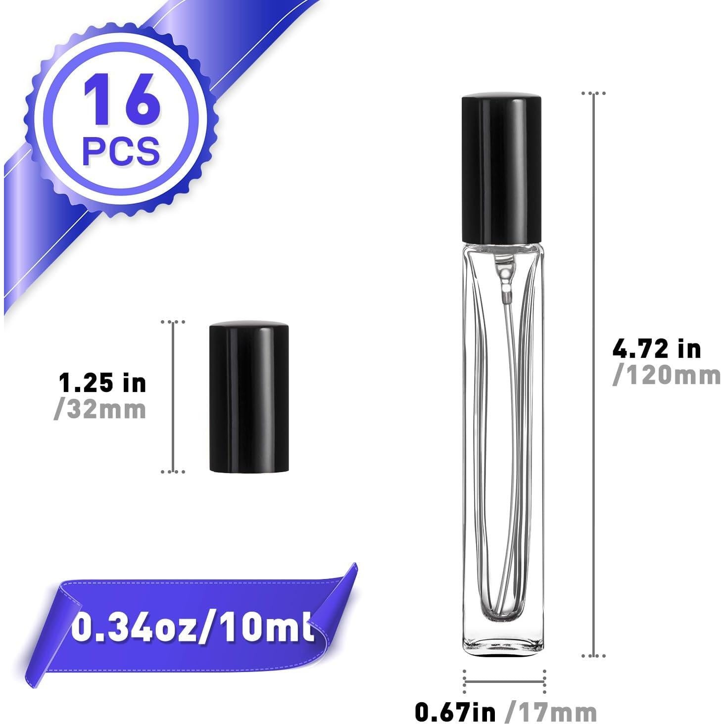 Kit de Botellas de Perfume Rellenables Glassfinity 10ml 16pcs