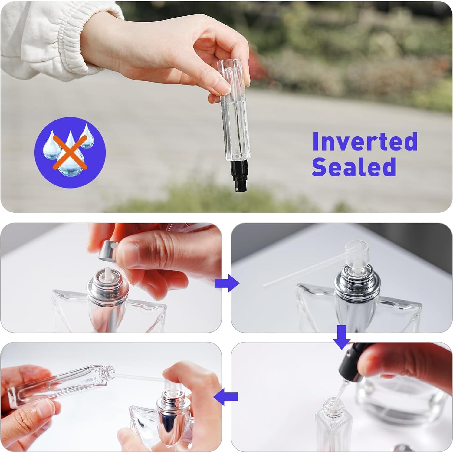 Kit de Botellas de Perfume Rellenables Glassfinity 10ml 16pcs