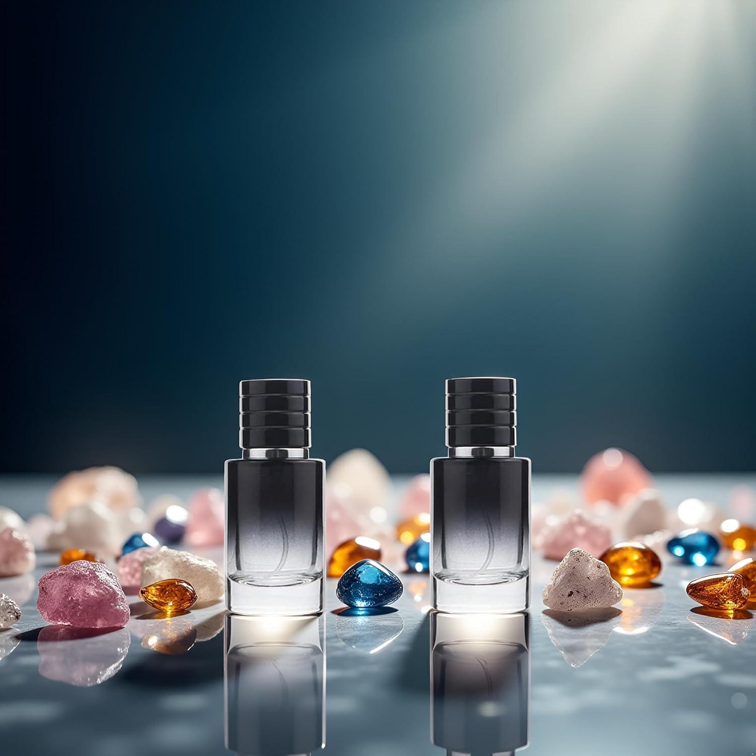 Atomizadores de Perfume Wentoenapp 30ml Vidrio Negro 2 Pcs