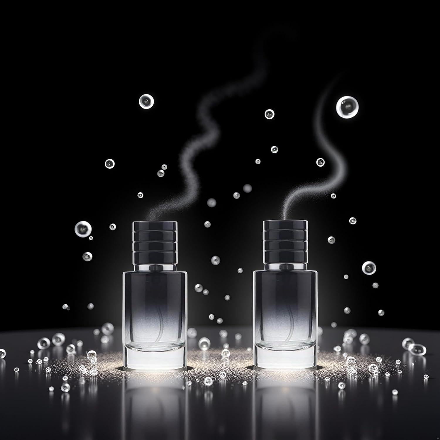 Atomizadores de Perfume Wentoenapp 30ml Vidrio Negro 2 Pcs