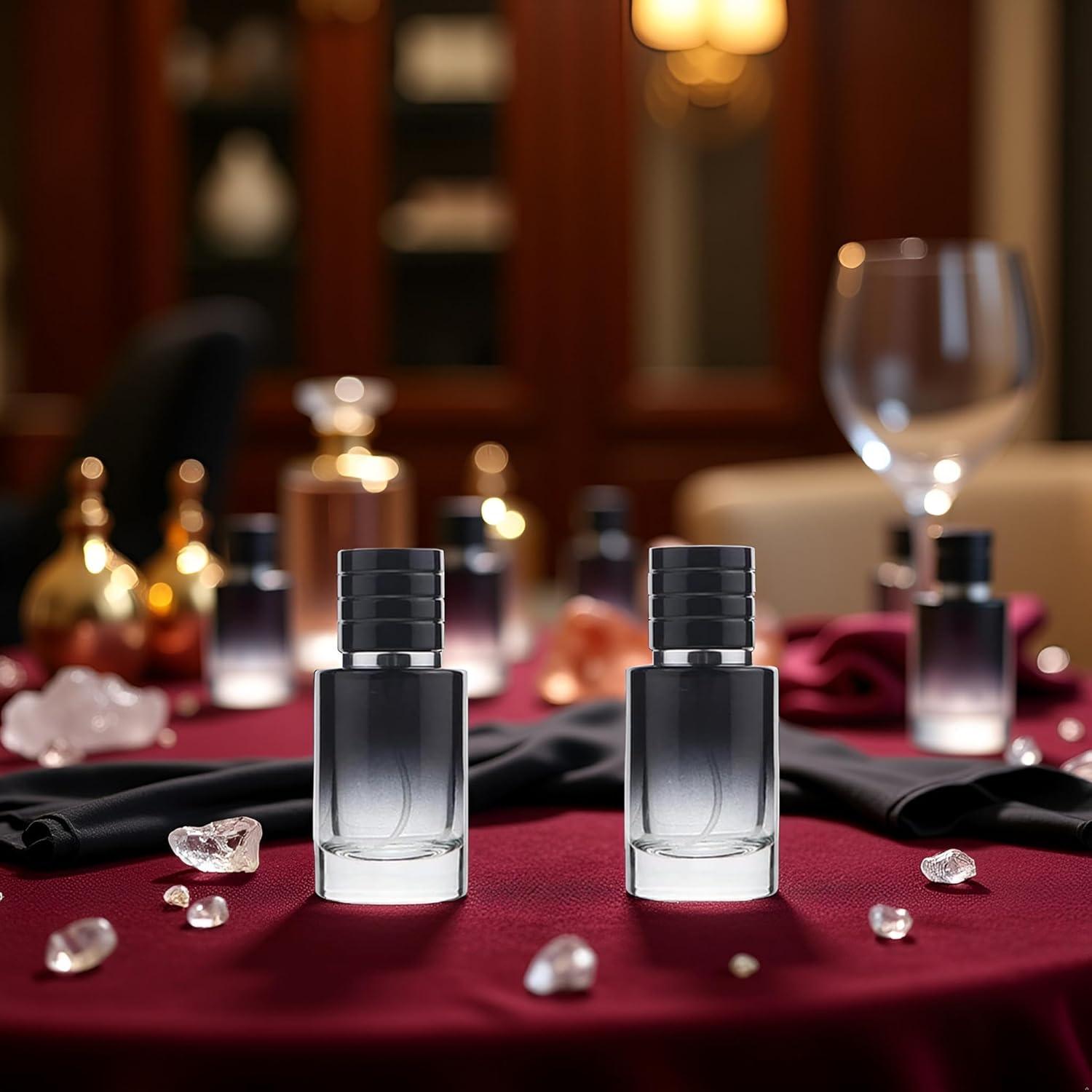 Atomizadores de Perfume Wentoenapp 30ml Vidrio Negro 2 Pcs