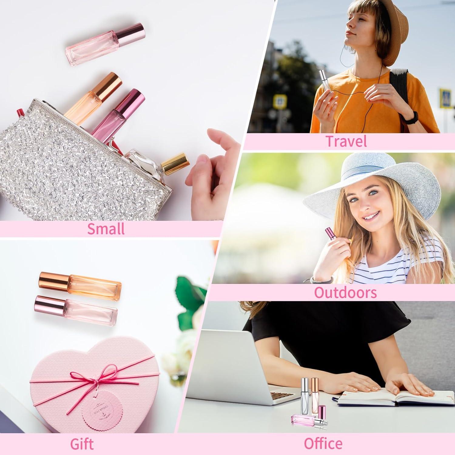 Botella de Perfume de Viaje YOCASII 10ml Rellenable 4PCS