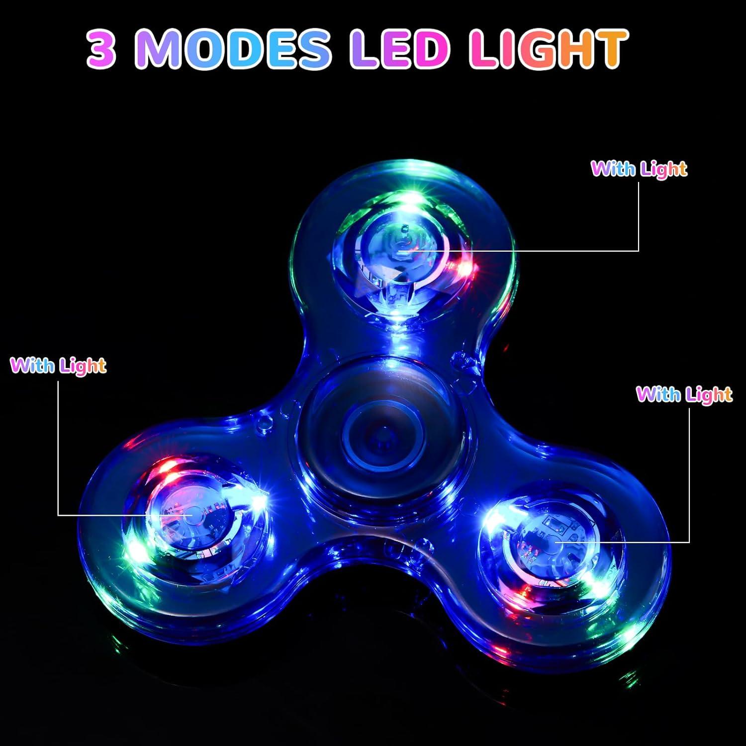 Fidget Spinner LED WELLVO Azul - Juguete Sensorial Antiestrés