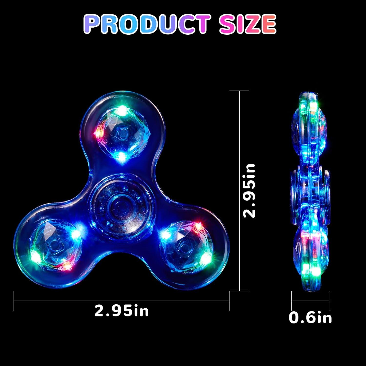 Fidget Spinner LED WELLVO Azul - Juguete Sensorial Antiestrés