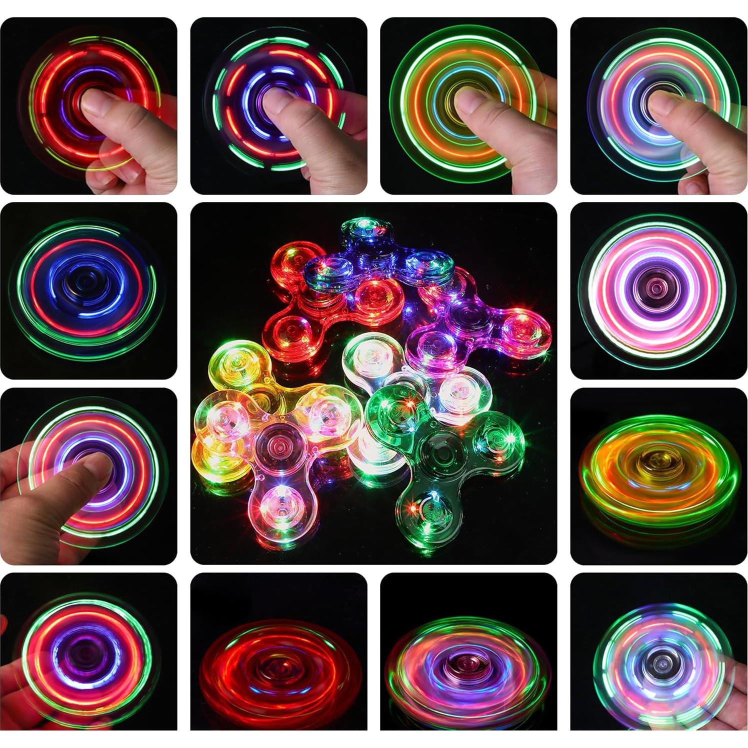 Fidget Spinner LED WELLVO Azul - Juguete Sensorial Antiestrés