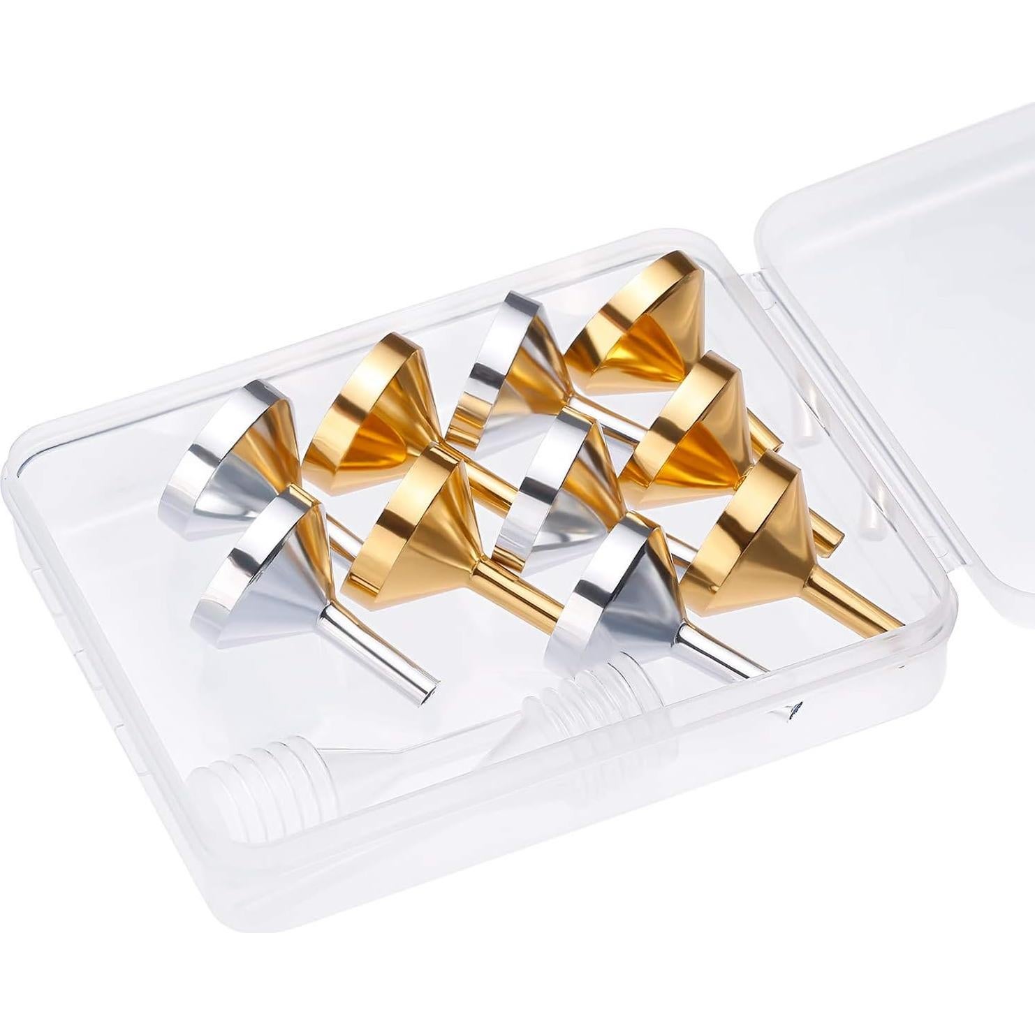 Paquete de 10 Embudos Metálicos TecUnite con 2 Pipetas Mini