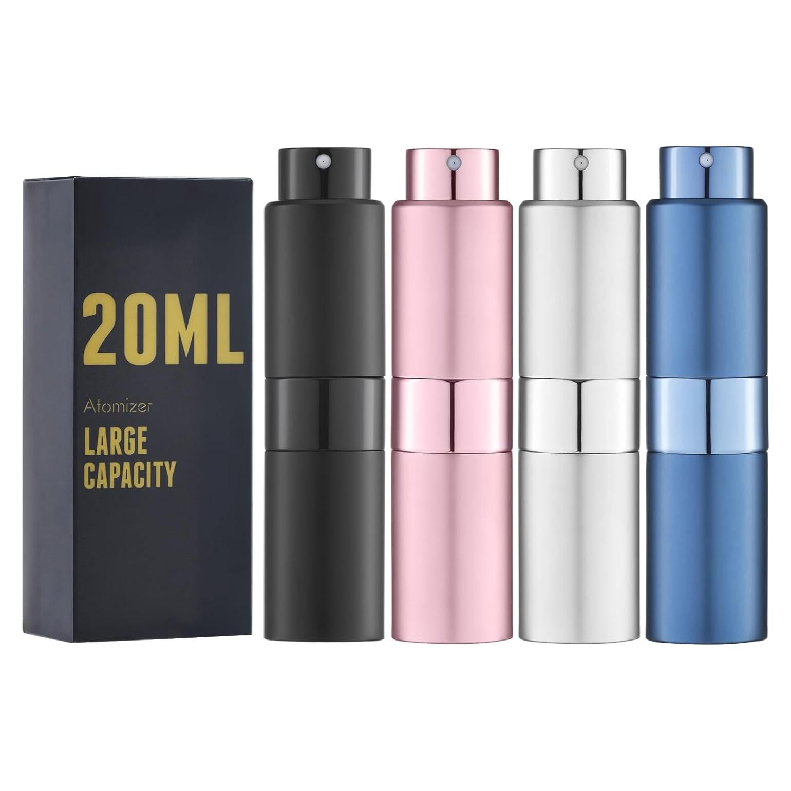 Atomizador de Perfume 20ML Owlyee 4PCS Reutilizables Viaje