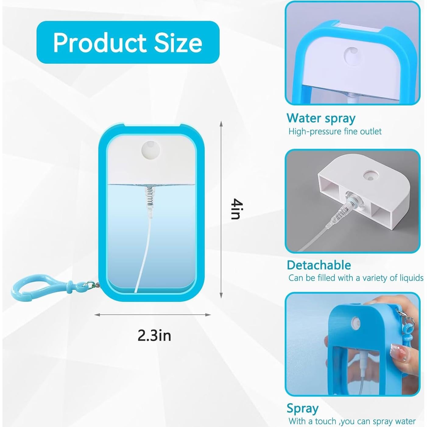 4 Botellas de Spray Recargables YOKAMIRA 50ml Portátiles