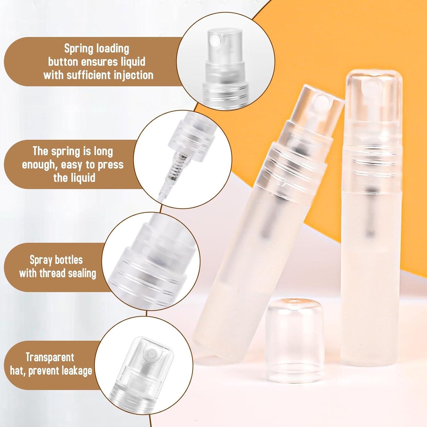 6 Botellas de Spray Mini 5ml Mozeat Lens Portátiles