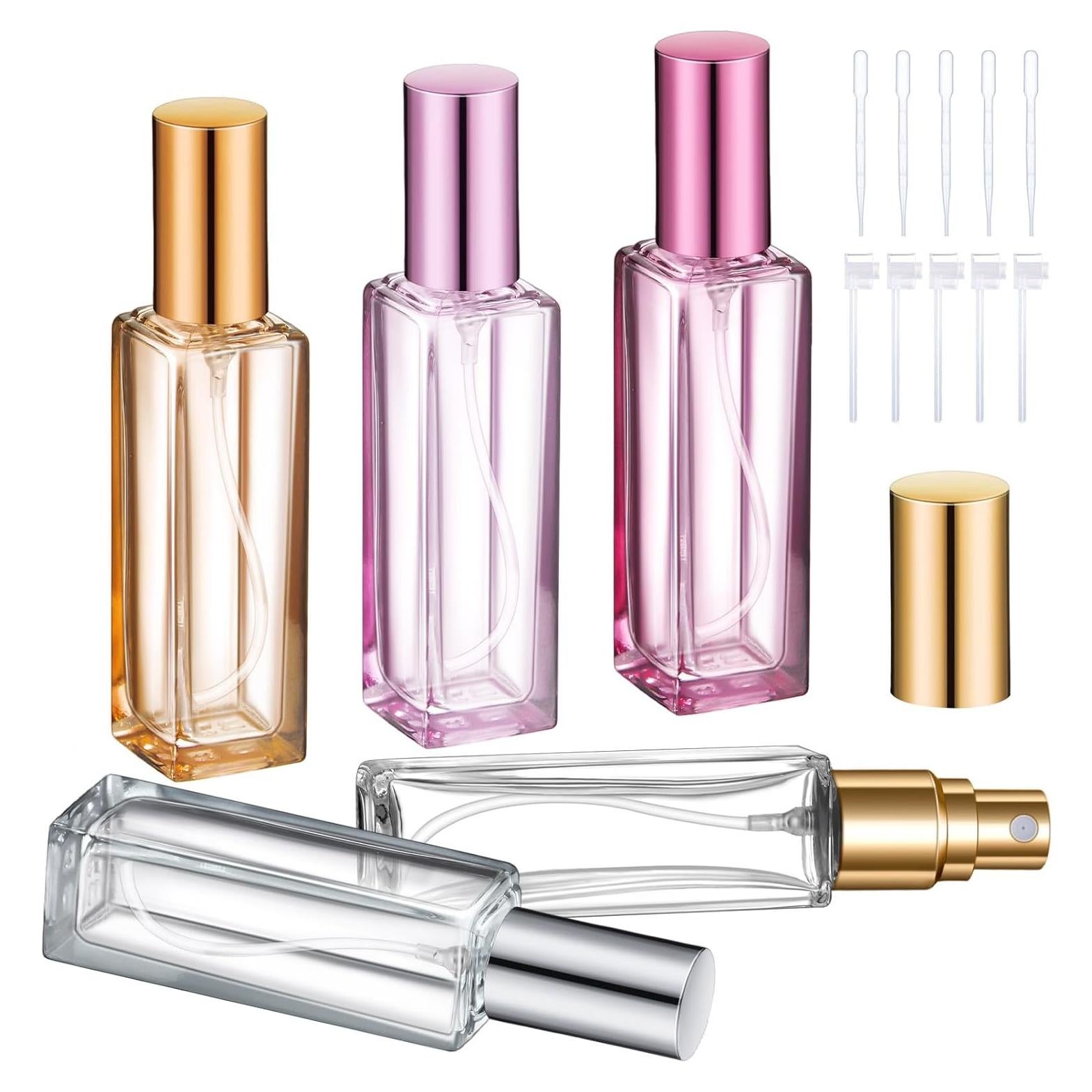 Set de 5 Botellas de Perfume Vacías 20ml Domensi a Prueba de Fugas