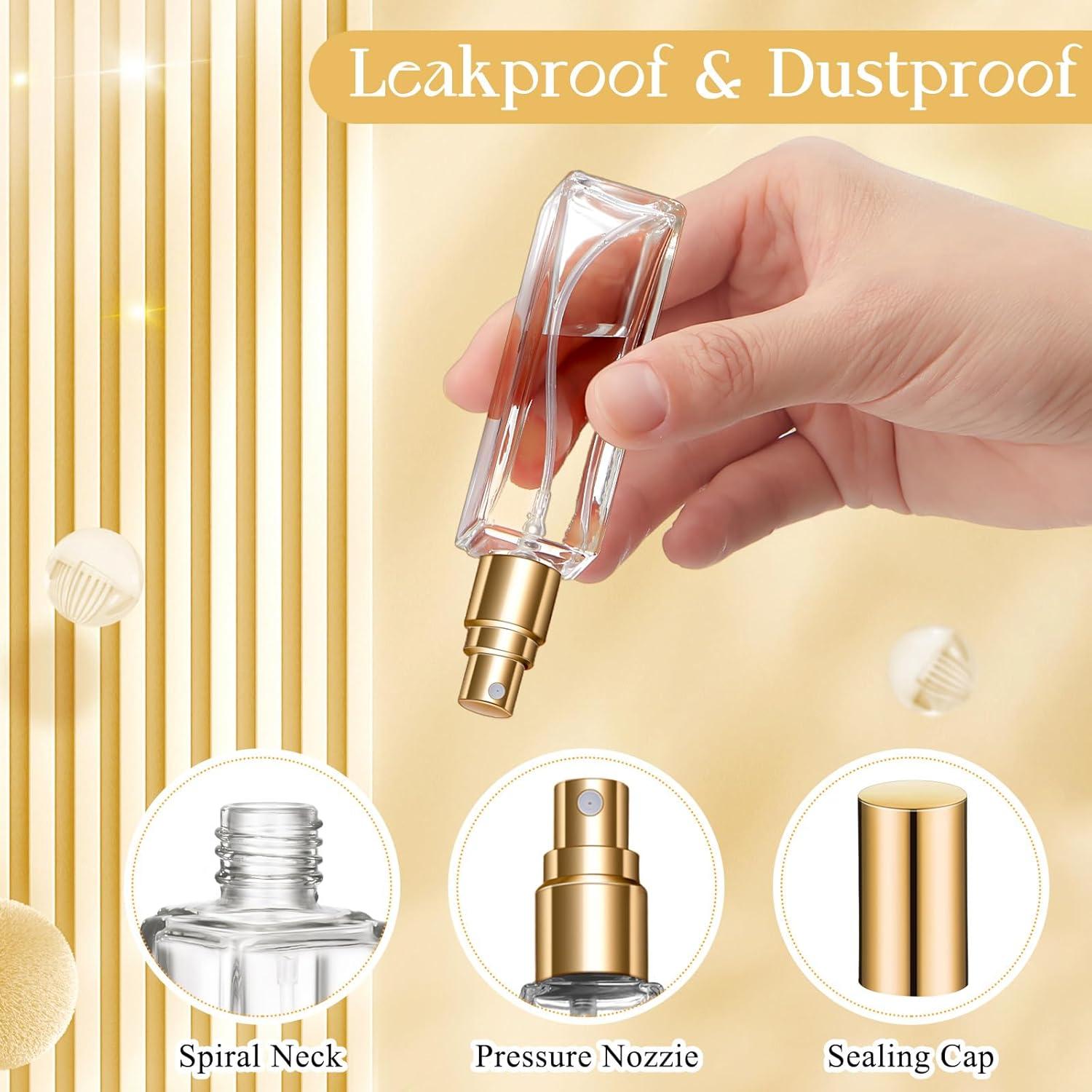 Set de 5 Botellas de Perfume Vacías 20ml Domensi a Prueba de Fugas