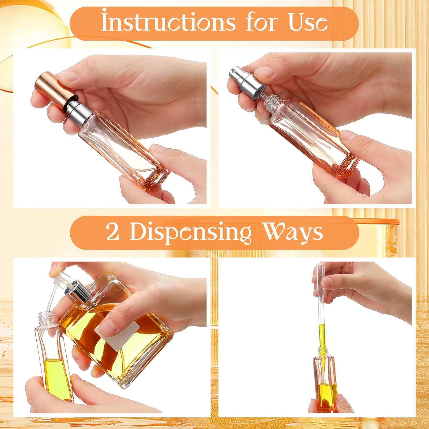 Set de 5 Botellas de Perfume Vacías 20ml Domensi a Prueba de Fugas