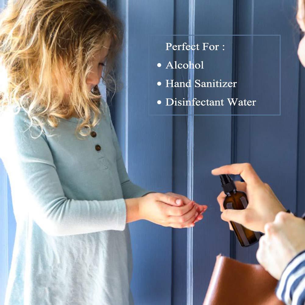 Botellas de Spray de Vidrio Ámbar Hydior 4oz Paquete de 2