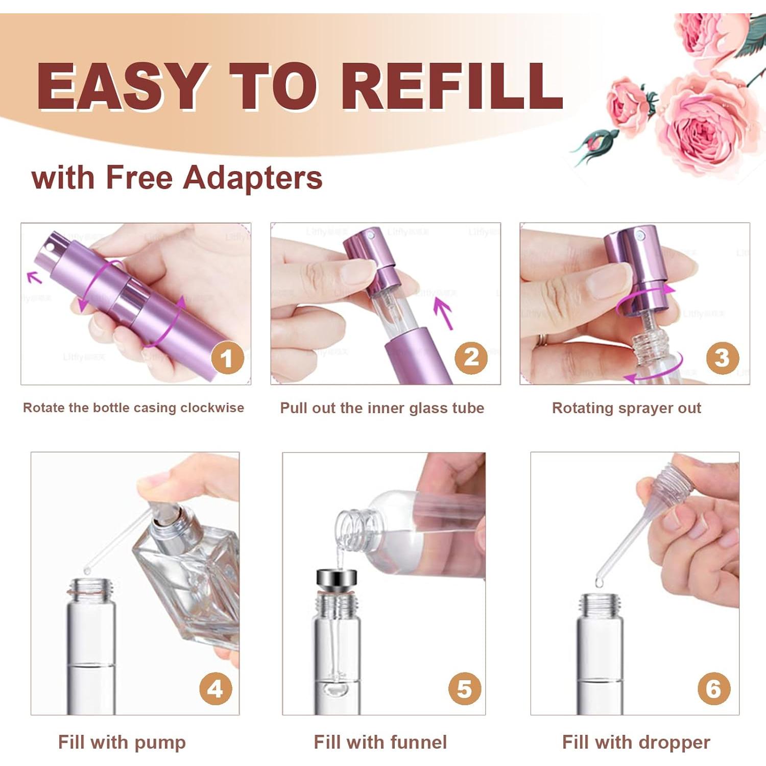 Atomizador de Perfume Recargable LAIKME 8ml Portátil Viaje