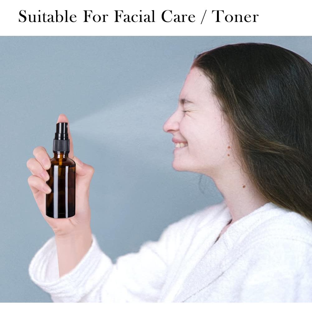 Juego de 18 Botellas de Spray de Vidrio Ámbar 60ml