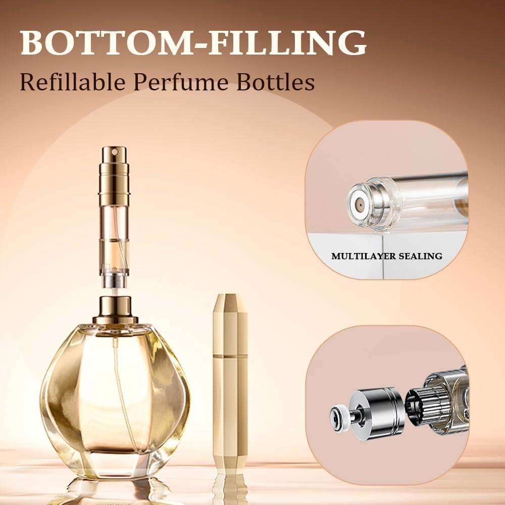 Atomizador de Perfume DIOHIO 5ml Recargable a Prueba de Fugas