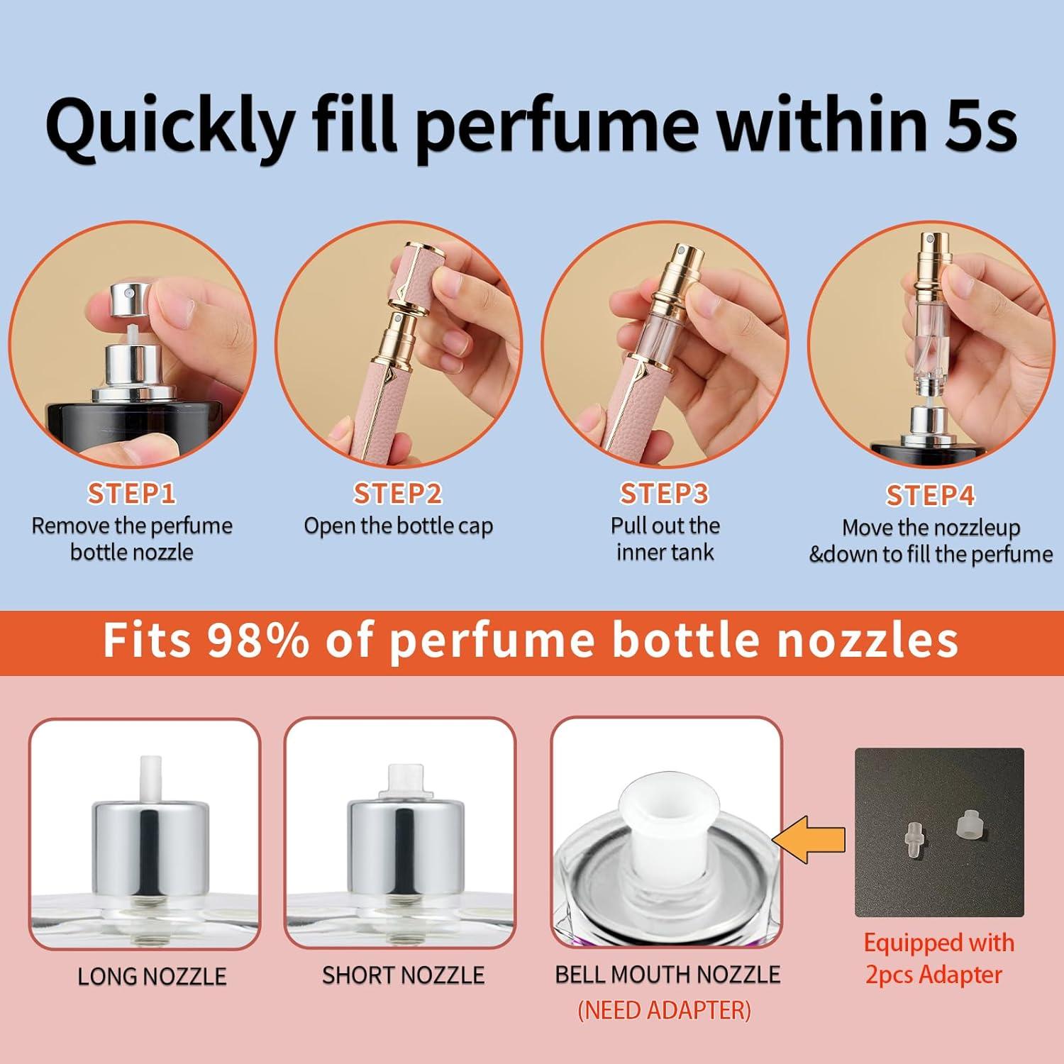 Botella de Perfume de Viaje Sinyutia 5ml Cuero Naranja