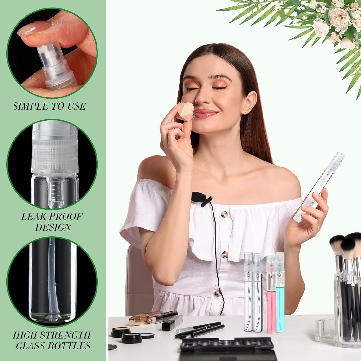 Tanlade 300 Mini Botellas Spray Vidrio 10ml Recargables