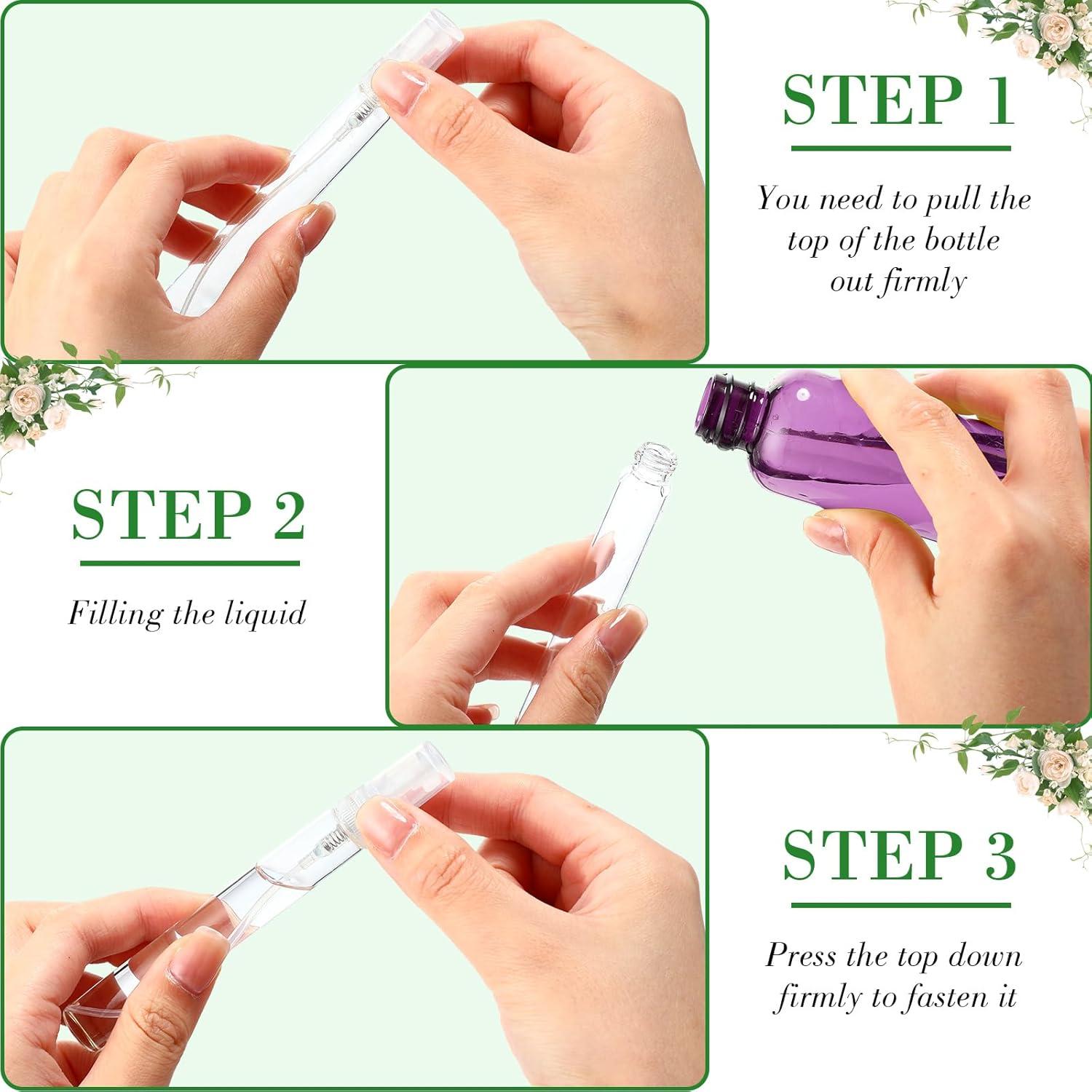 Tanlade 300 Mini Botellas Spray Vidrio 10ml Recargables