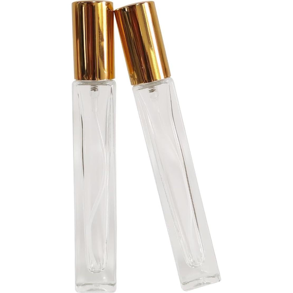 8 Botellas de Spray de Vidrio AGENIZ 10ml Reutilizables Oro