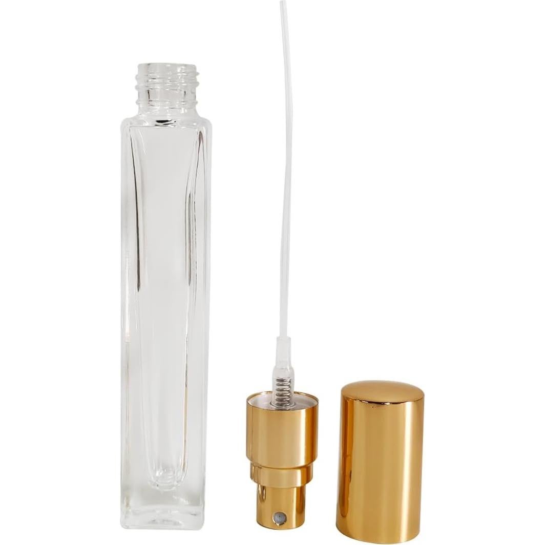 8 Botellas de Spray de Vidrio AGENIZ 10ml Reutilizables Oro