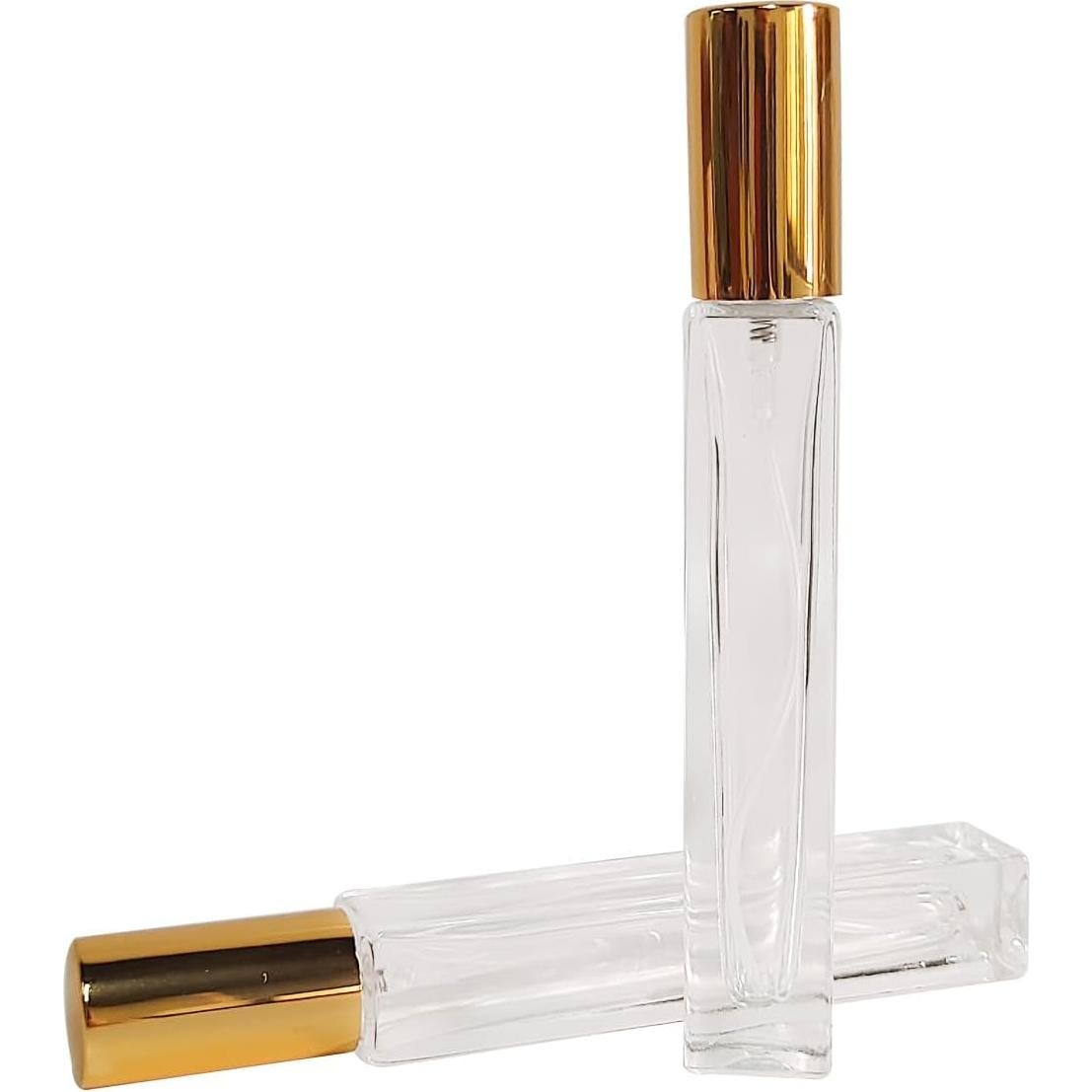 8 Botellas de Spray de Vidrio AGENIZ 10ml Reutilizables Oro