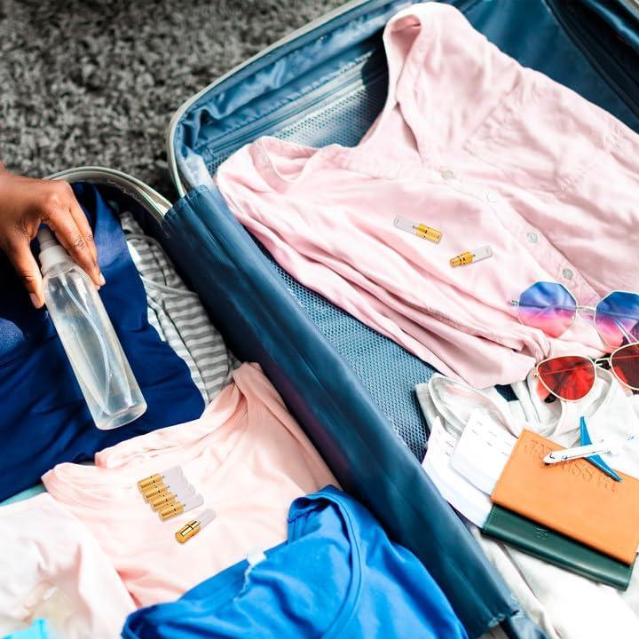 50 Piezas Atomizador de Vidrio 3ml Norcoin Dorado Recargable