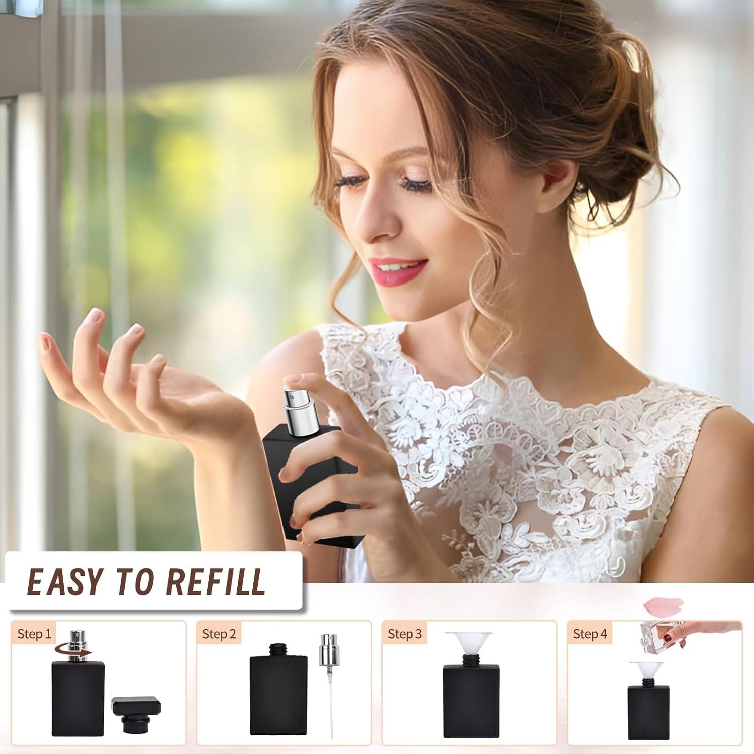 Atomizador de Perfume Luxsego 30ML Vidrio Reutilizable con Embudos