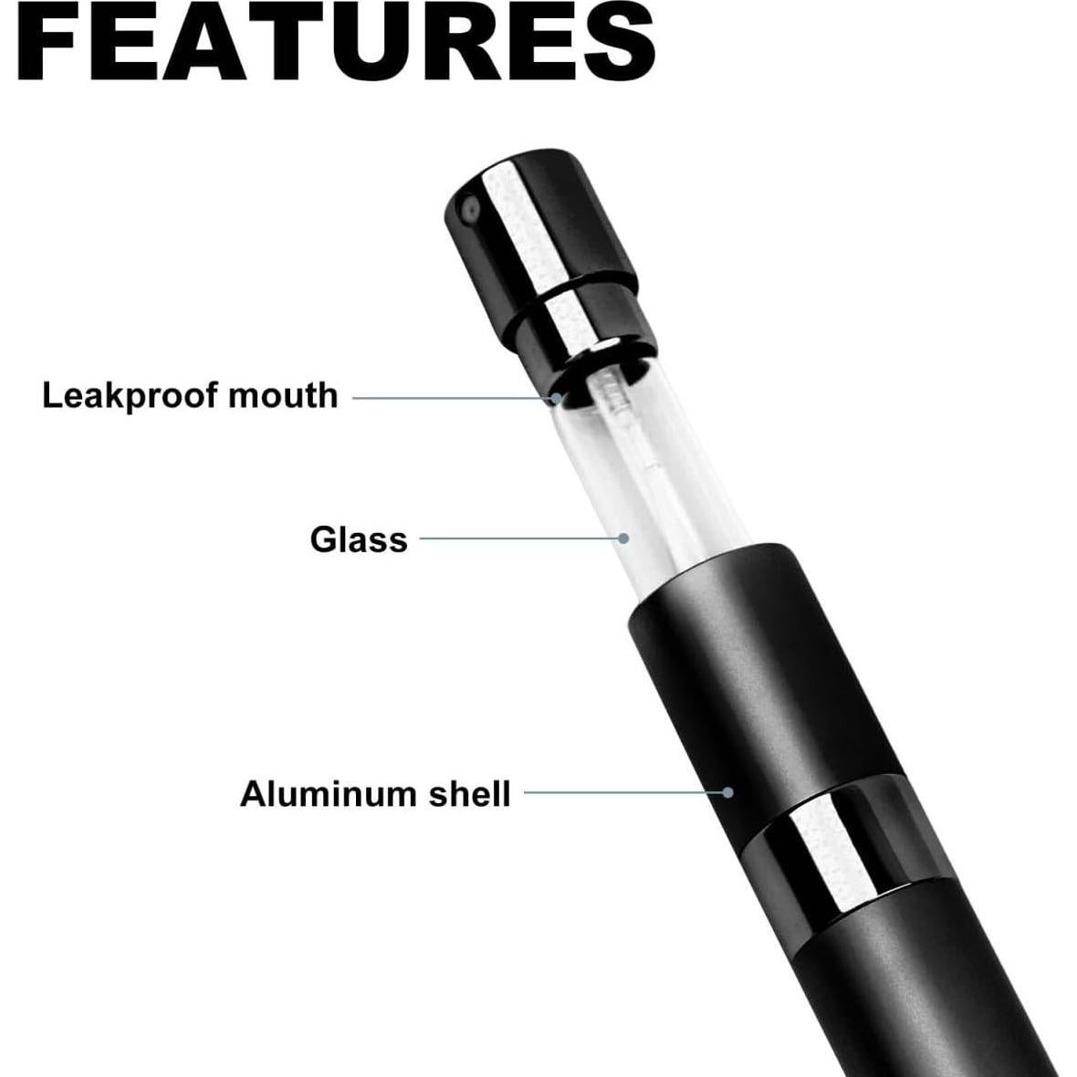 10 Botellas Rellenables de Atomizador de Perfume 8ml HDFCLUP Negro