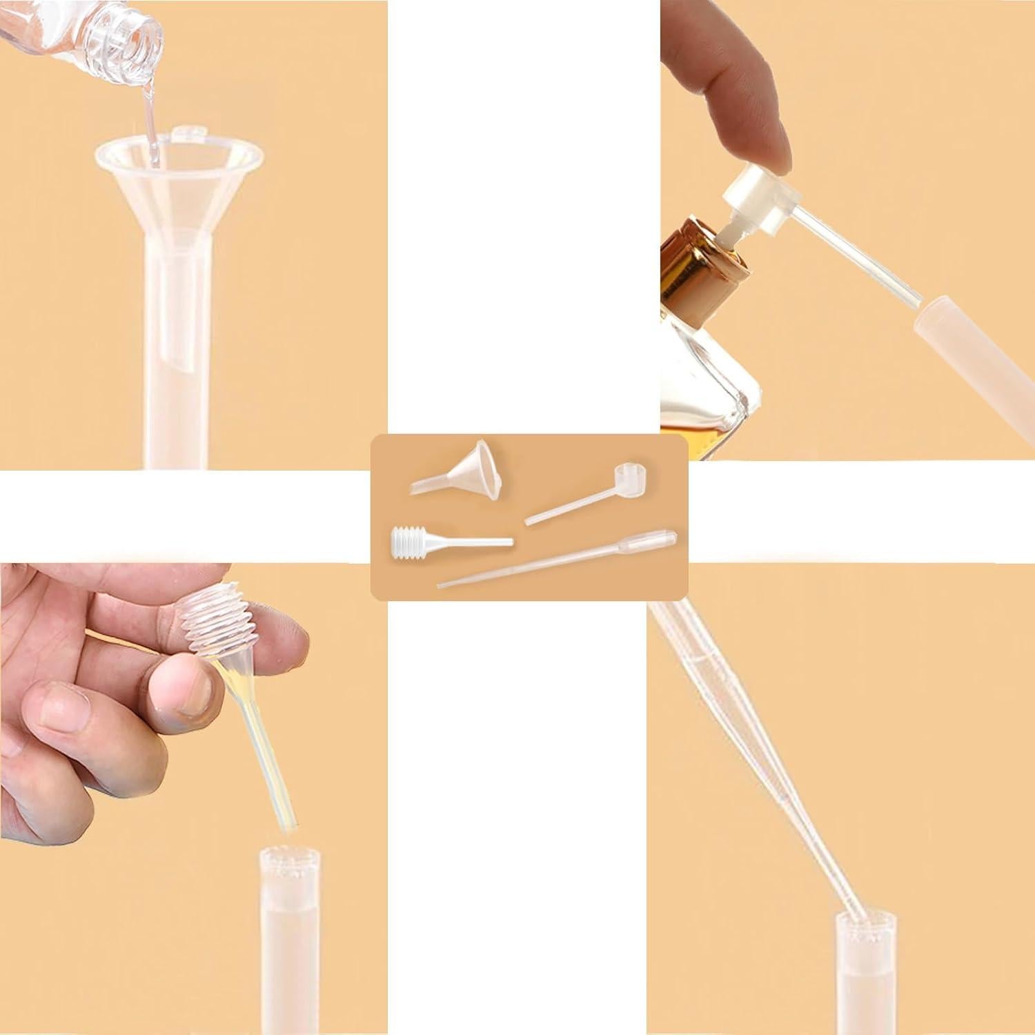 30 Mini Botellas Spray Plásticas 2ml CNHDCT Transparentes