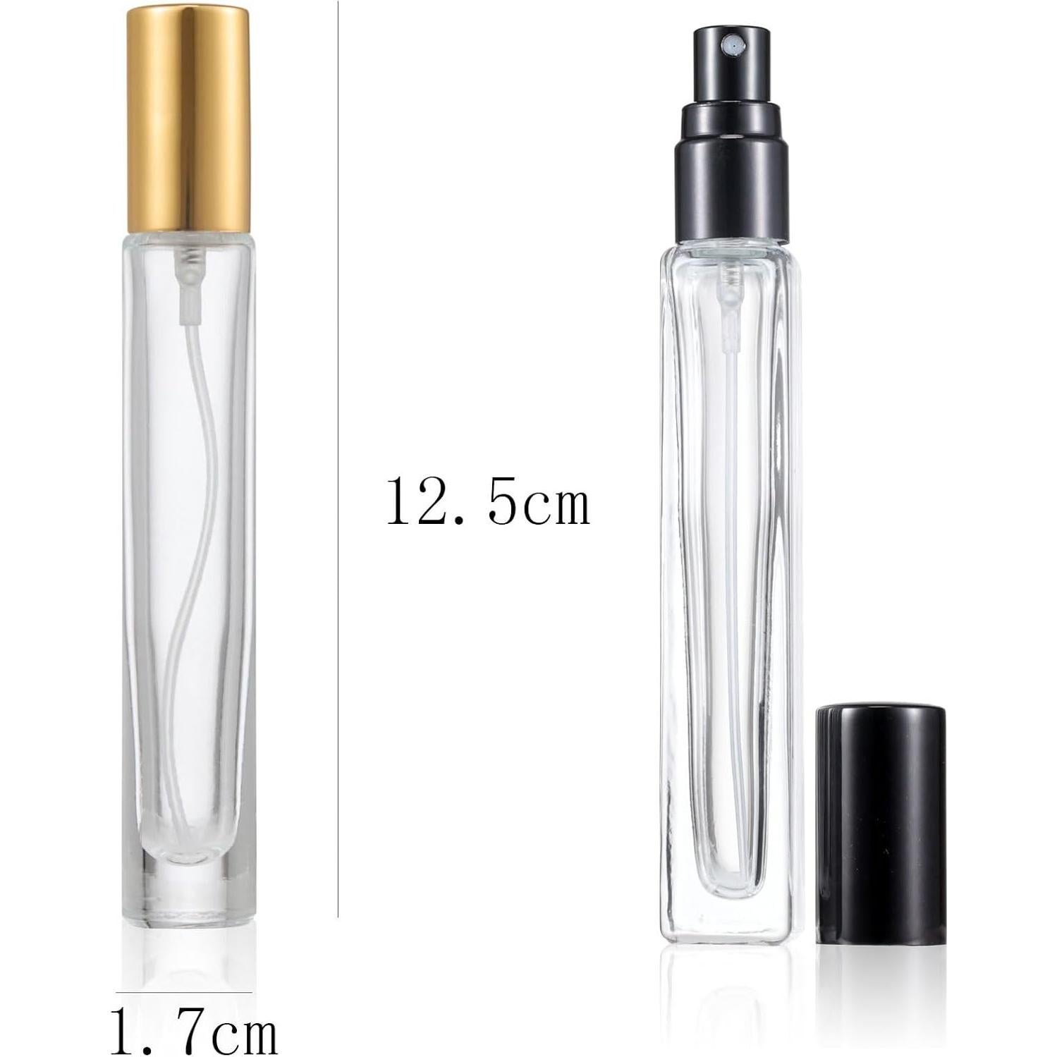 4 Botellas de Perfume Recargables 10ML JJKMALL con Accesorios