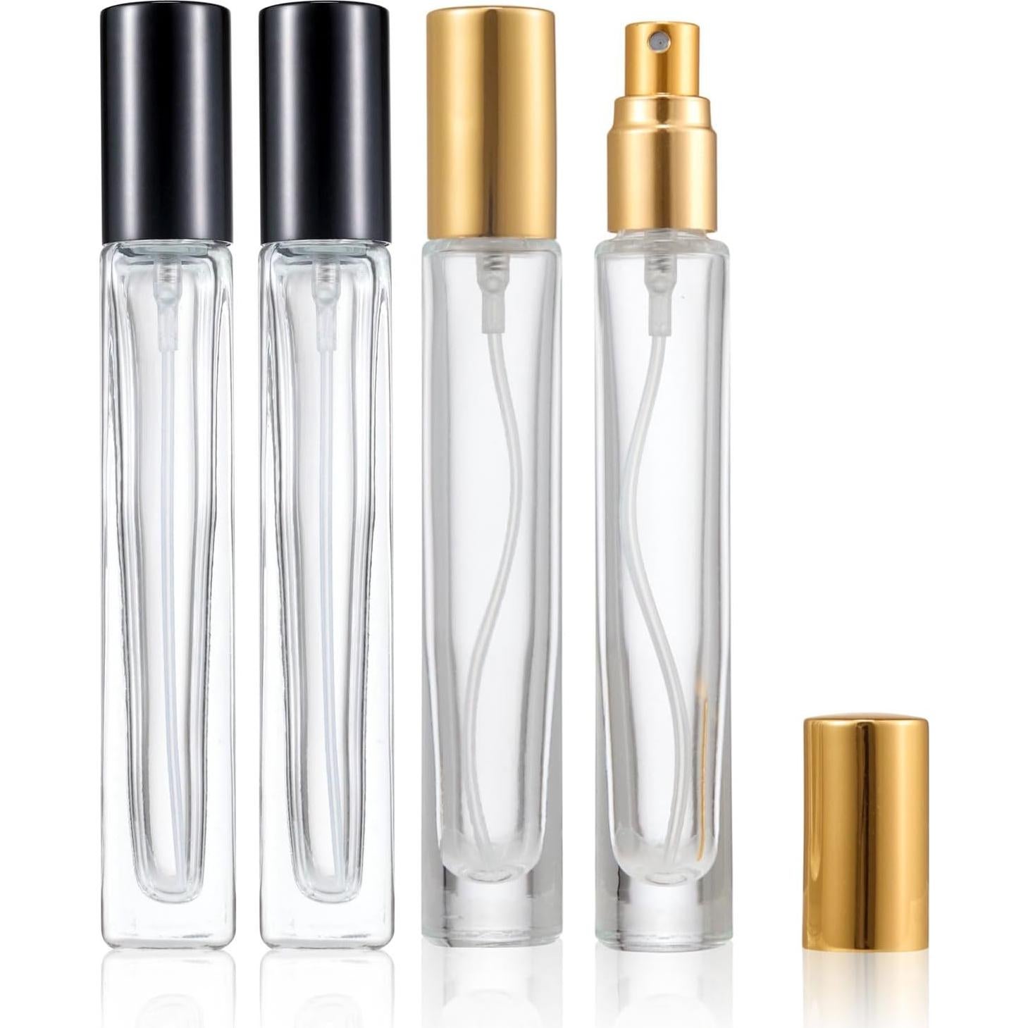 4 Botellas de Perfume Recargables 10ML JJKMALL con Accesorios