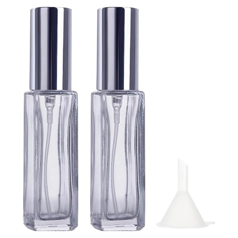 2 Botellas de Spray de Perfume de Vidrio 20ml GSHLLO Gris