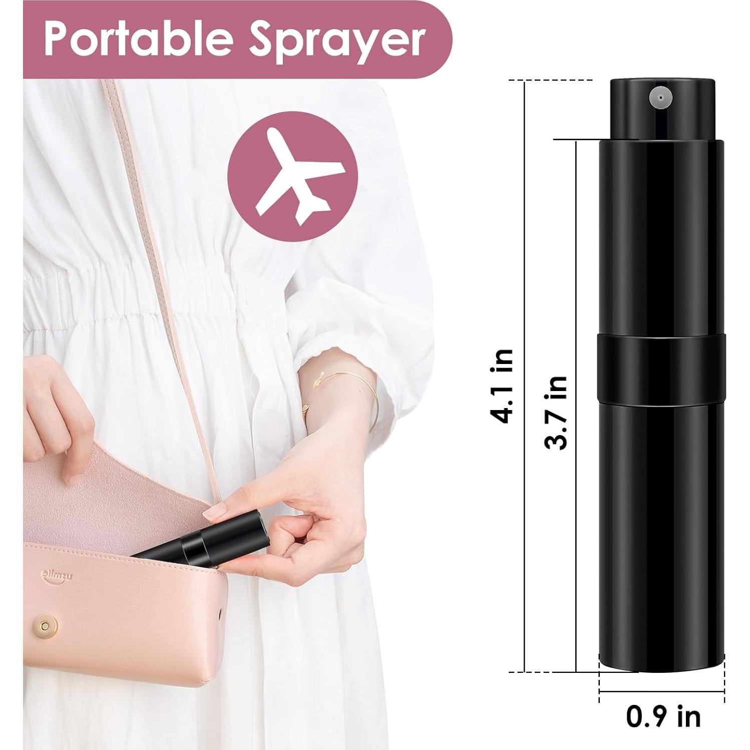 Botellas Rellenables de Perfume Saiveina 8ml - 4 Piezas