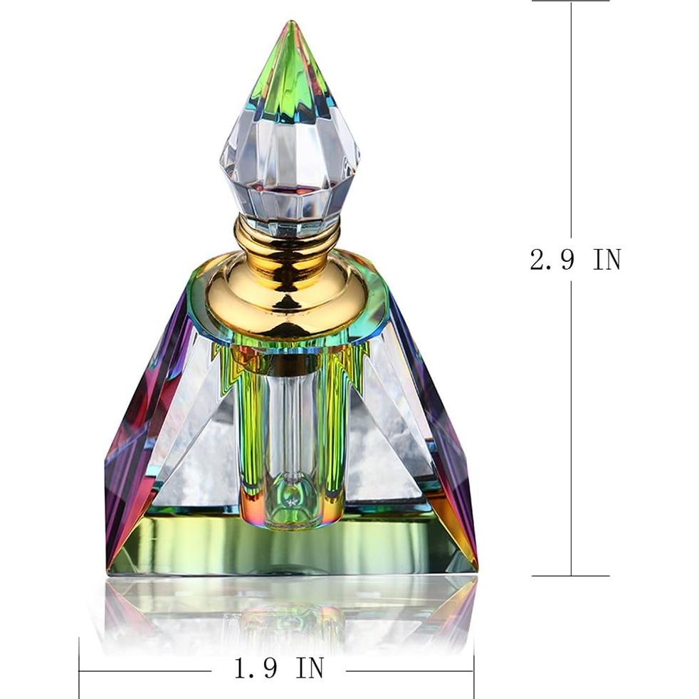 Botella de Perfume Vintage Rellenable H&D 3ml Vidrio Pirámide