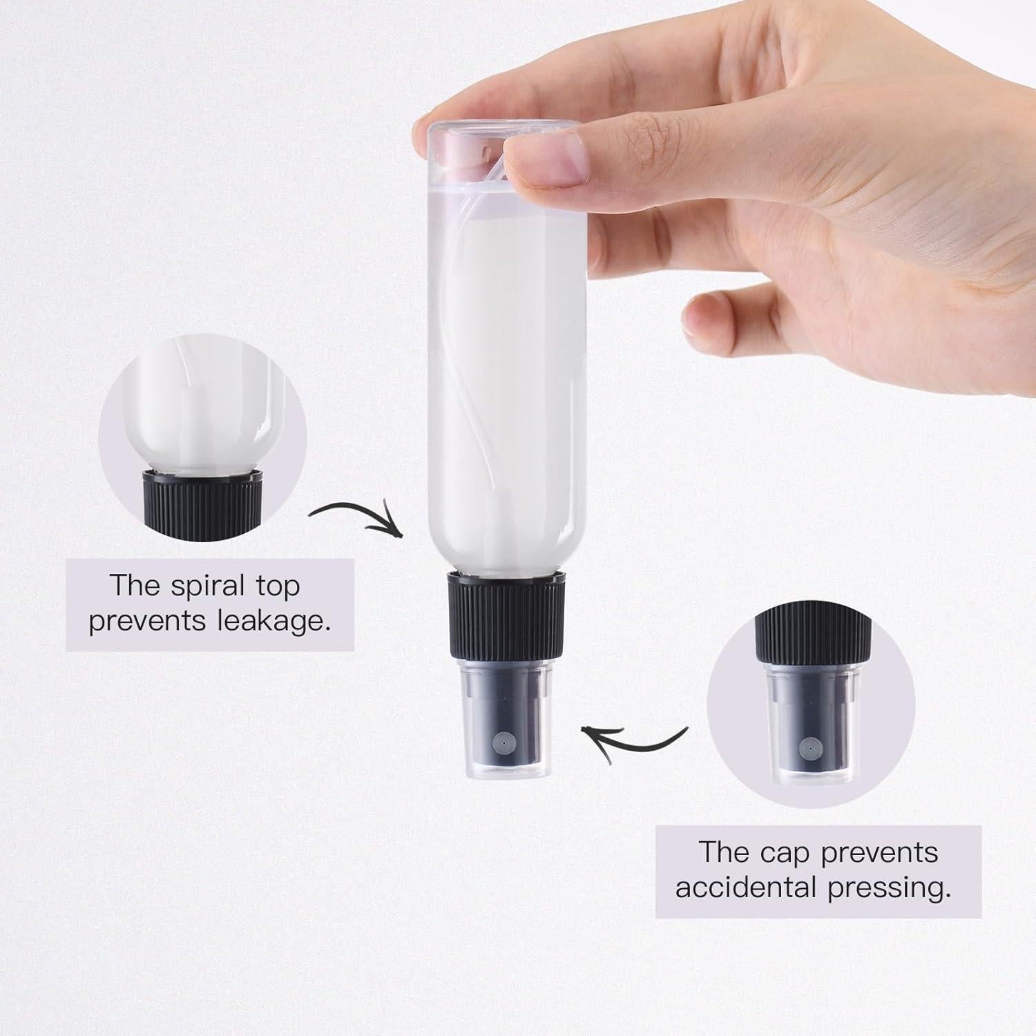 10 Botellas Spray 60ml Lisapack Transparentes Viaje