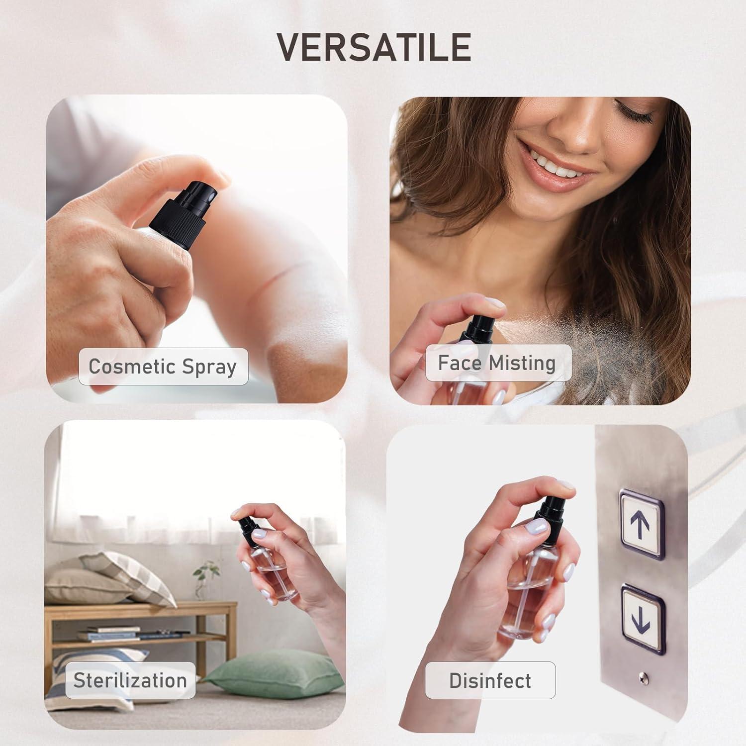 10 Botellas Spray 60ml Lisapack Transparentes Viaje