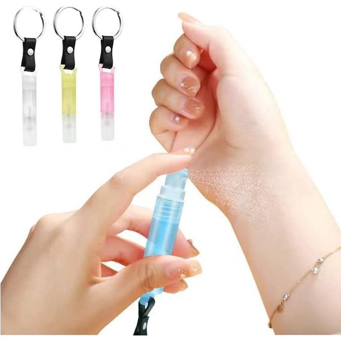 Juego de 4 Botellas de Spray Mini SHEEAST 3ml con Llavero