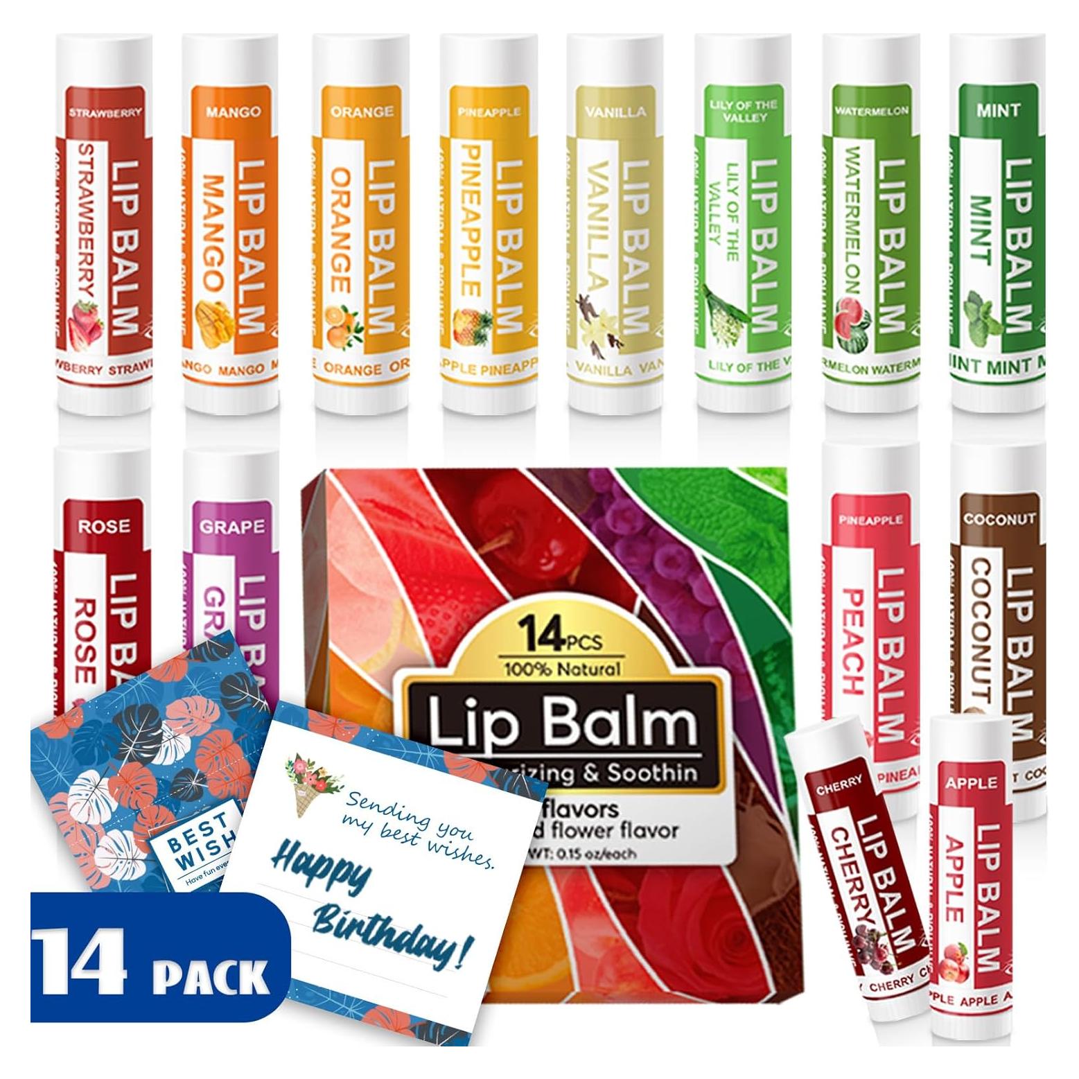 Bálsamo Labial Natural Yopela 14 Sabores con Vitamina E