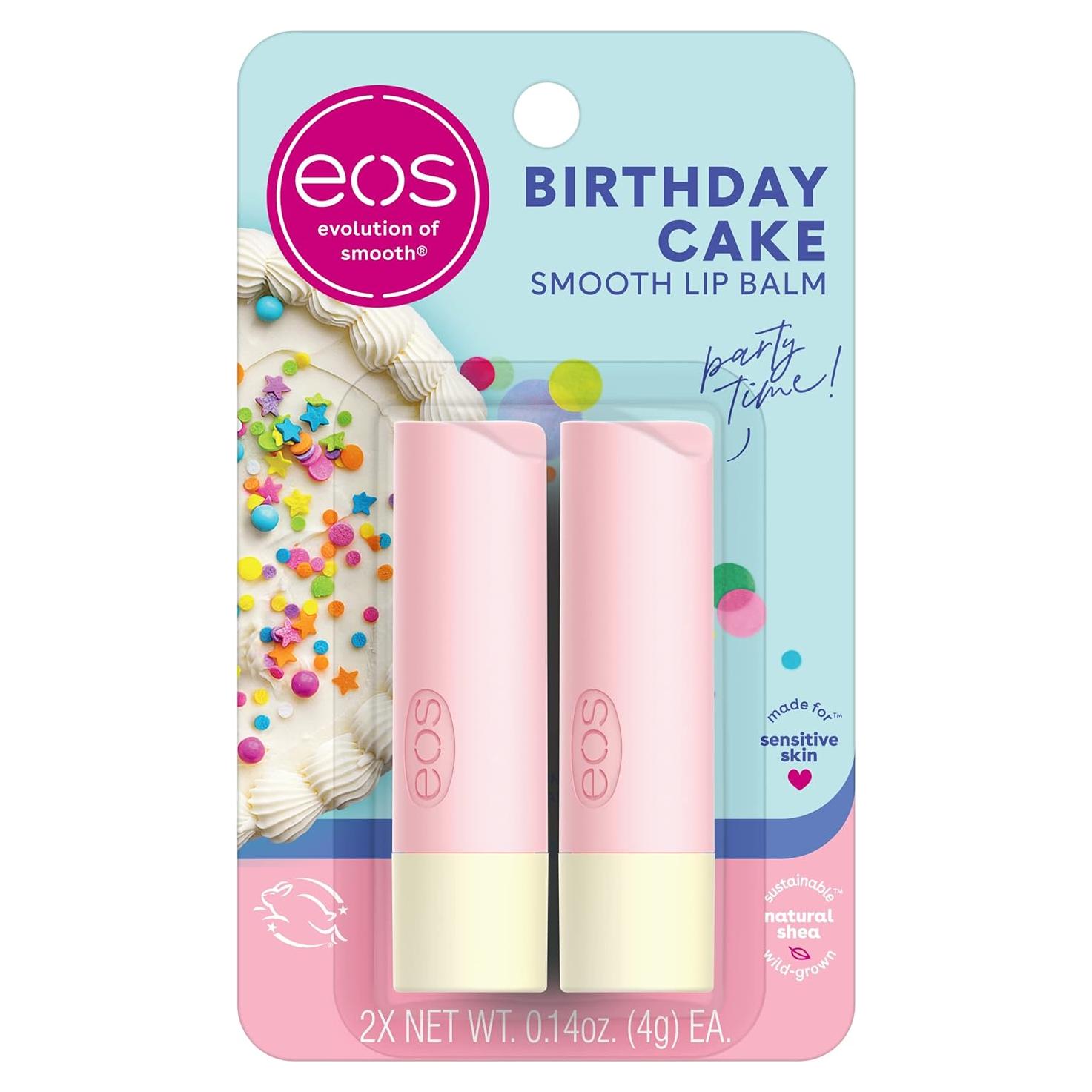 Bálsamo Labial Hidratante eos Karité Natural 4g - Pastel Cumpleaños