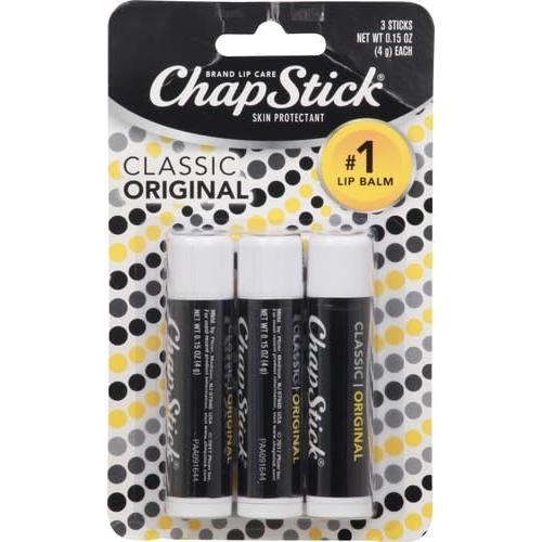 Bálsamo Labial ChapStick Clásico Original - 3 Tubos 4.25 g