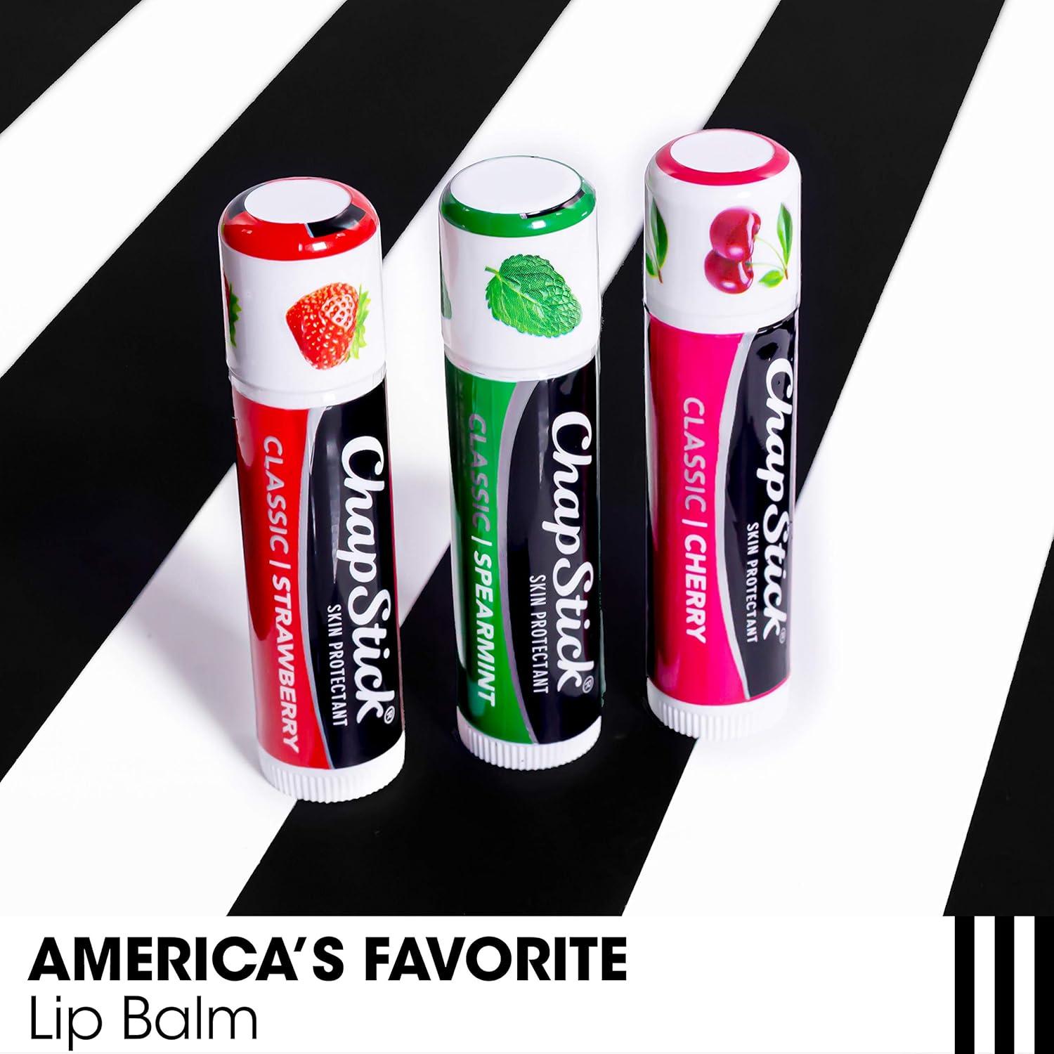 Set de Balsamos Labiales ChapStick Clásicos 3-Pack - Menta, Cereza, Fresa