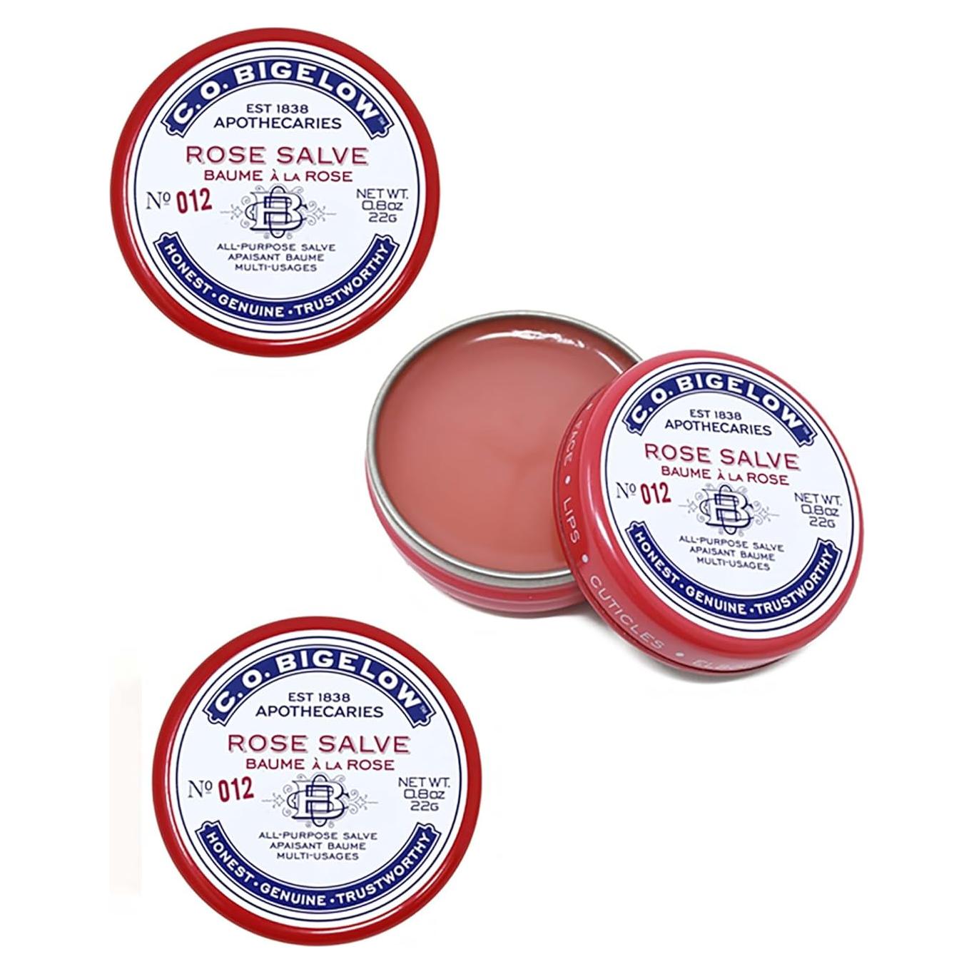 Set de 3 Latas de Salve Labial C.O. Bigelow - Rosa Multiusos 22.68 g