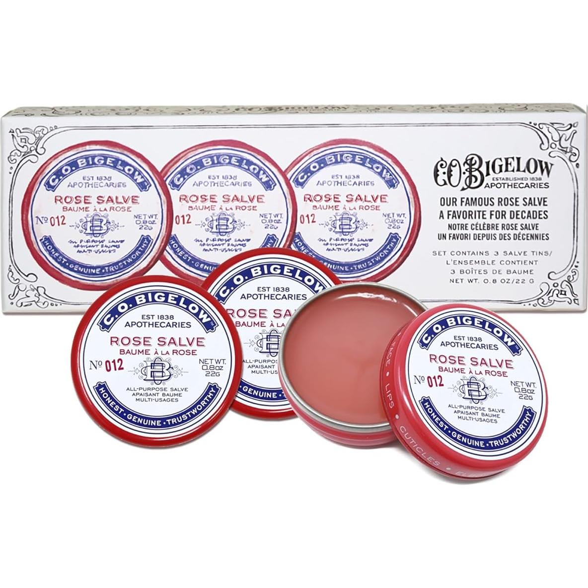 Set de 3 Latas de Salve Labial C.O. Bigelow - Rosa Multiusos 22.68 g