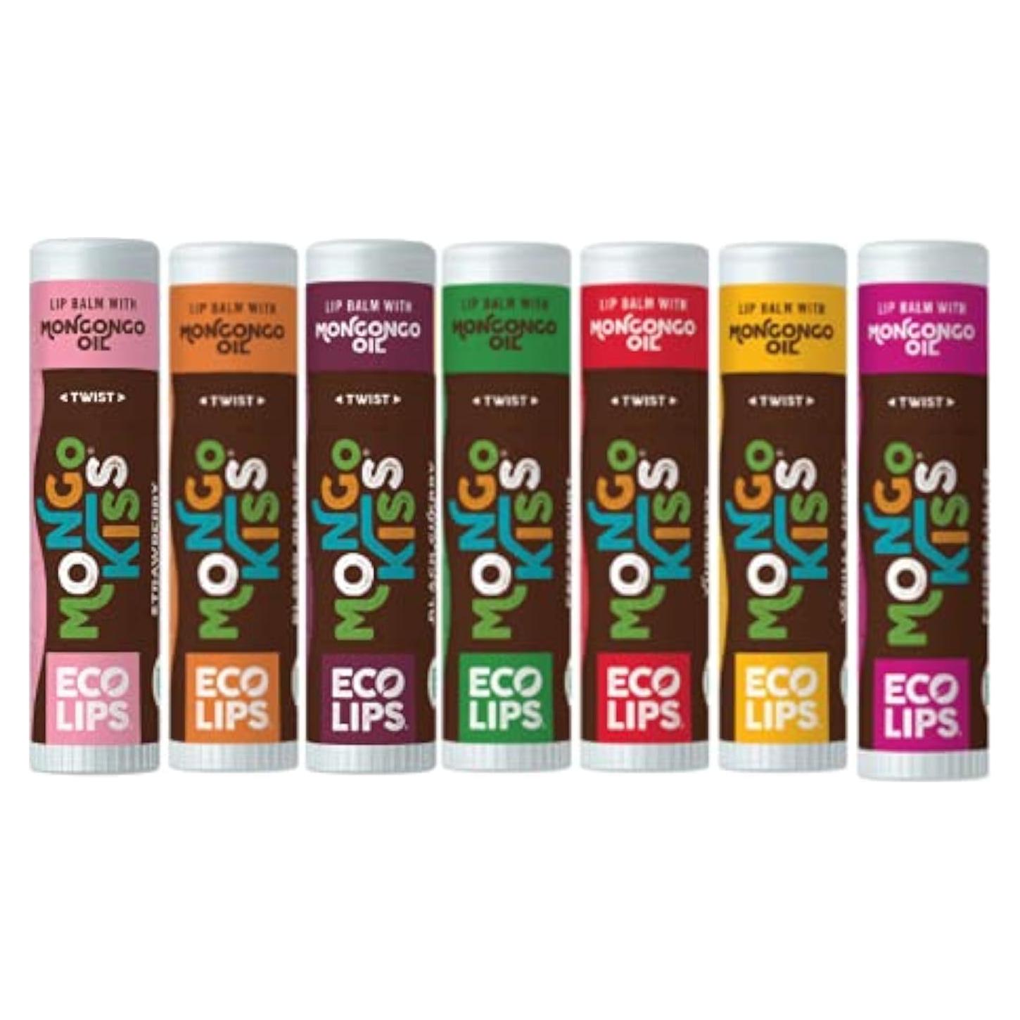 Bálsamo Labial Orgánico Eco Lips Mongo Kiss 7 Pack - Hidratante