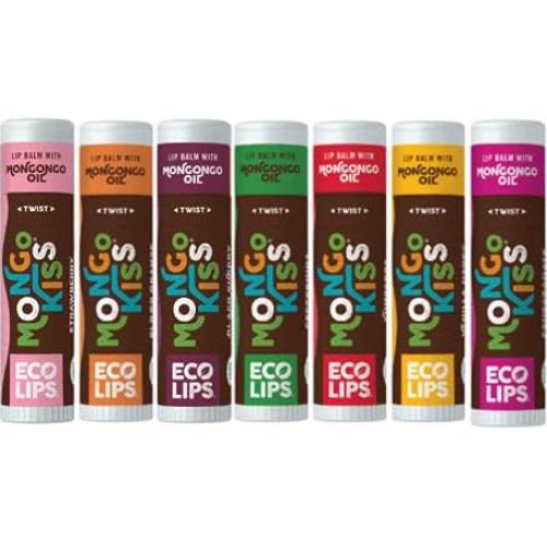 Bálsamo Labial Orgánico Eco Lips Mongo Kiss 7 Pack - Hidratante