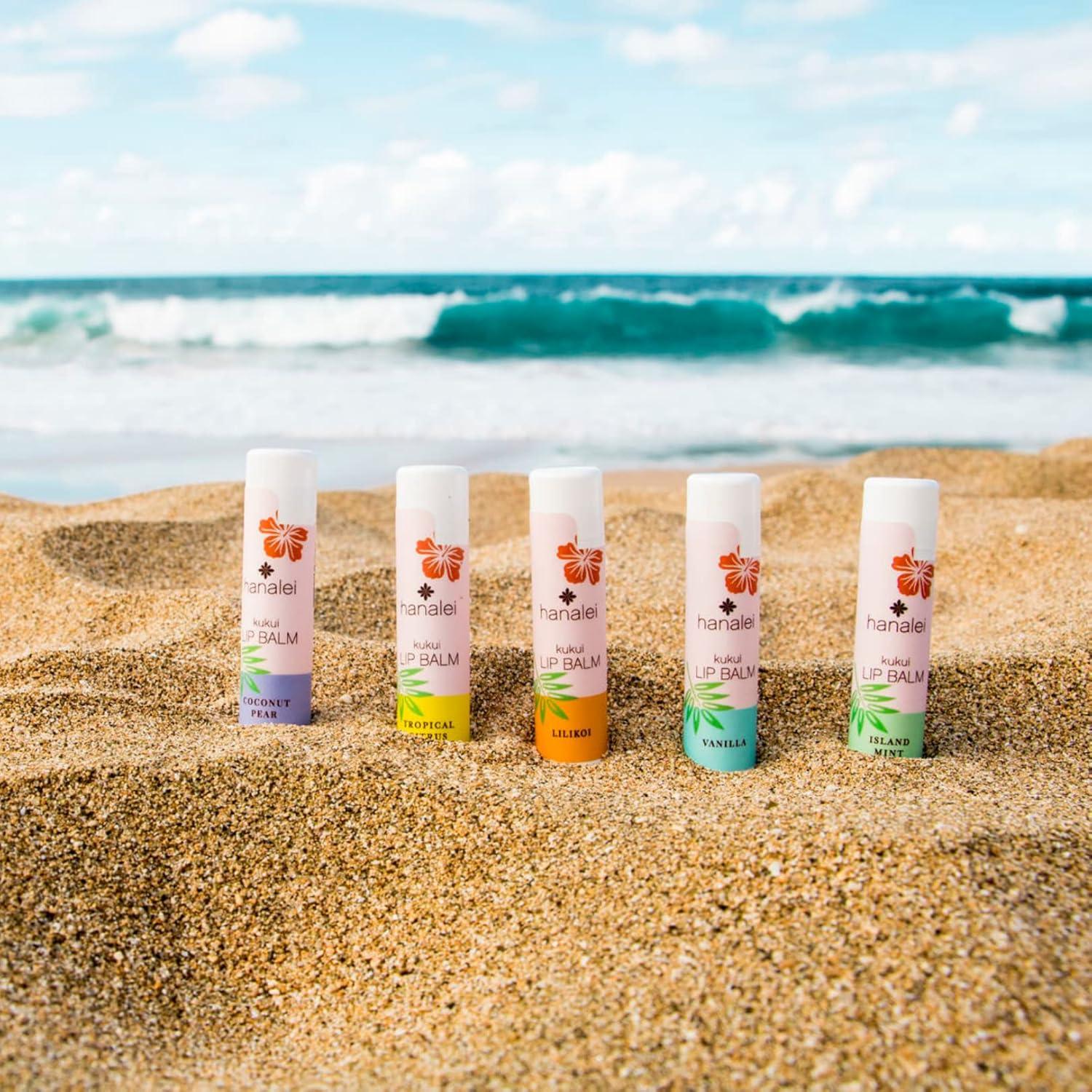 Set de 5 Balsamos Labiales Hanalei - Hidratación con Aceite de Kukui