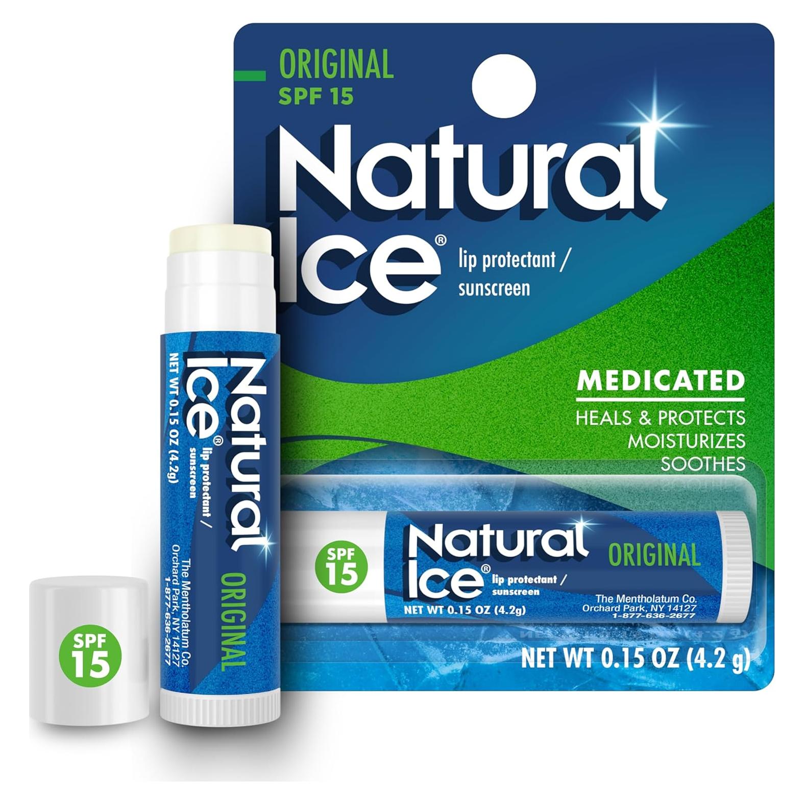 Bálsamo Labial Medicado Natural Ice Original SPF 15 - 12 Unidades