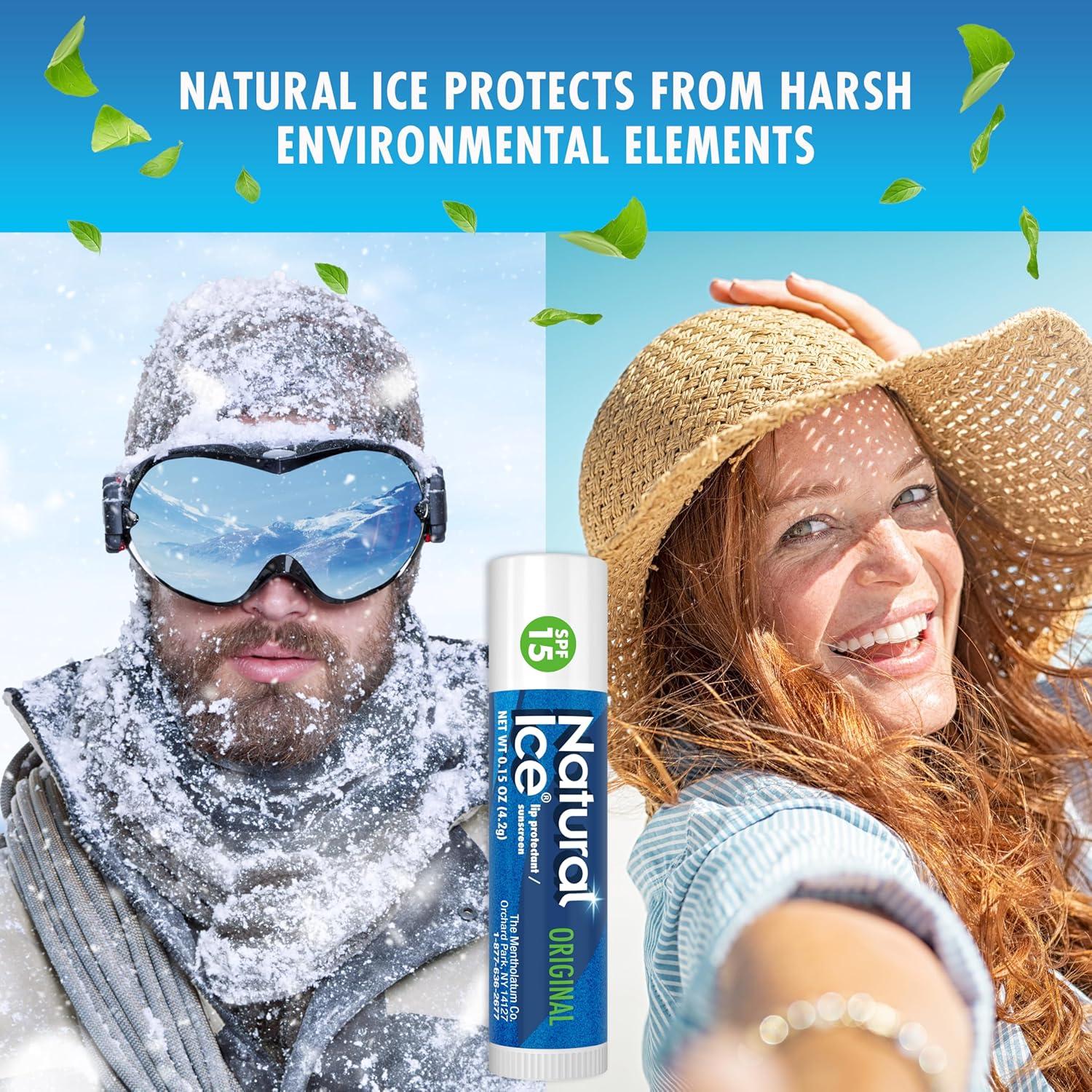 Bálsamo Labial Medicado Natural Ice Original SPF 15 - 12 Unidades